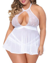 Load image into Gallery viewer, Kara Two-Piece High Neck Babydoll Curvy

